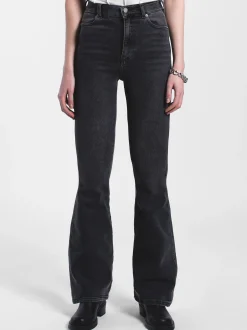 Dr. Denim Damen Jeans – Moxy High Flare in grau