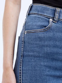Dr. Denim Damen Jeans – Moxy High Flare in light stone