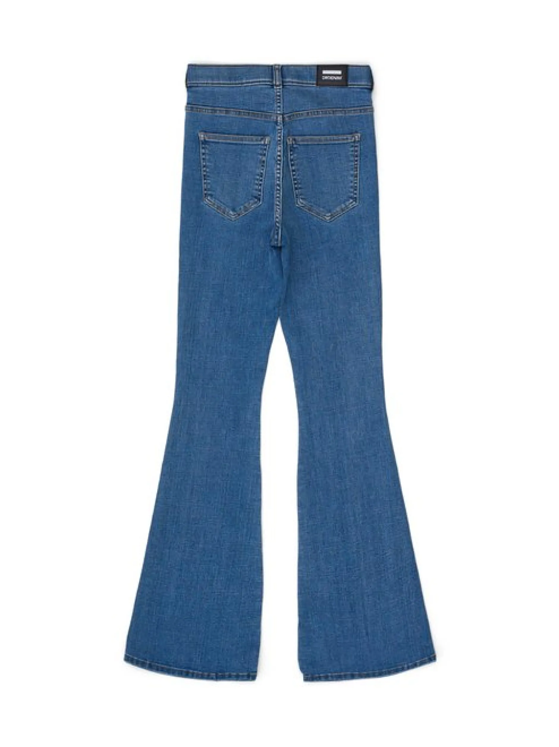 Dr. Denim Damen Jeans – Moxy High Flare in light stone