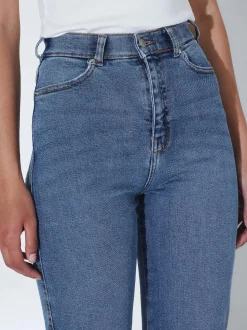 Dr. Denim Damen Jeans - Moxy High Straight in light stone