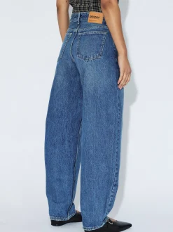Dr. Denim Damen Jeans – Nanci Mid Barrel in medium stone