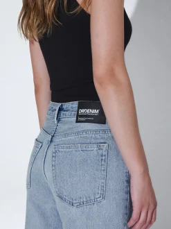 Dr. Denim Damen Jeans – Rhue Low Wide Jeans in bleached