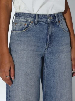 Dr. Denim Damen Jeans – Rhue Low Wide Jeans in light stone