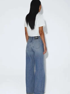 Dr. Denim Damen Jeans – Rhue Low Wide Jeans in light stone