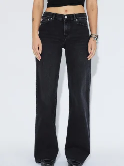 Dr. Denim Damen Jeans – Zila Mid Wide in schwarz