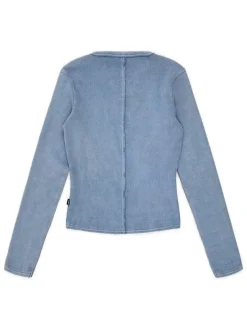 Dr. Denim Damen Langarmshirt – Stella Rib in blau