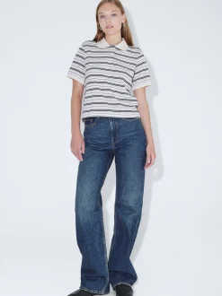 Dr. Denim Damen Polo – Jade SS Polo in beige mehrfarbig