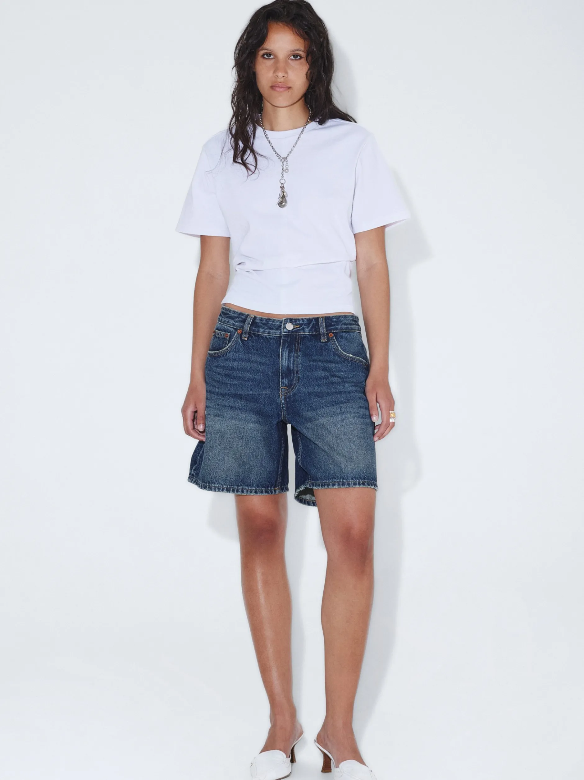 Dr. Denim Damen Shorts - Hill in denim