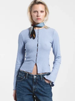Dr. Denim Damen Strickjacke – Erica in blau