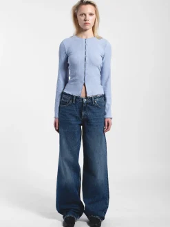 Dr. Denim Damen Strickjacke – Erica in blau