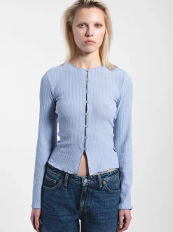 Dr. Denim Damen Strickjacke – Erica in blau