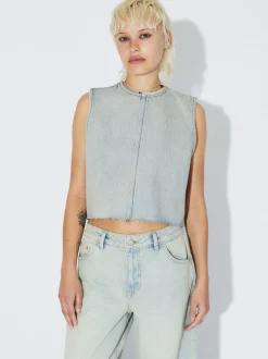 Dr. Denim Damen Top – Erin Top in bleached