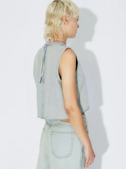 Dr. Denim Damen Top – Erin Top in bleached