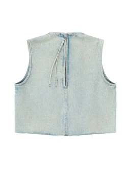 Dr. Denim Damen Top – Erin Top in bleached