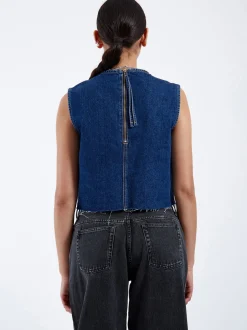 Dr. Denim Damen Top – Erin Top in denim