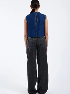 Dr. Denim Damen Top – Erin Top in denim
