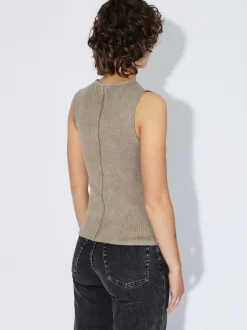 Dr. Denim Damen Top – Lilja Rib in beige