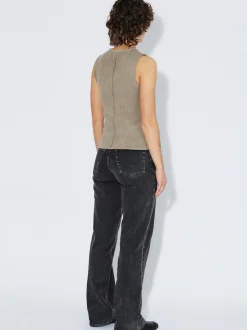 Dr. Denim Damen Top – Lilja Rib in beige