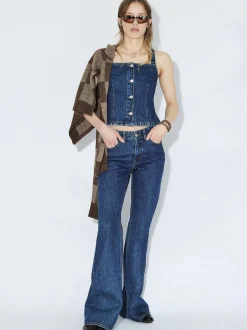 Dr. Denim Damen Top – Niamh in denim