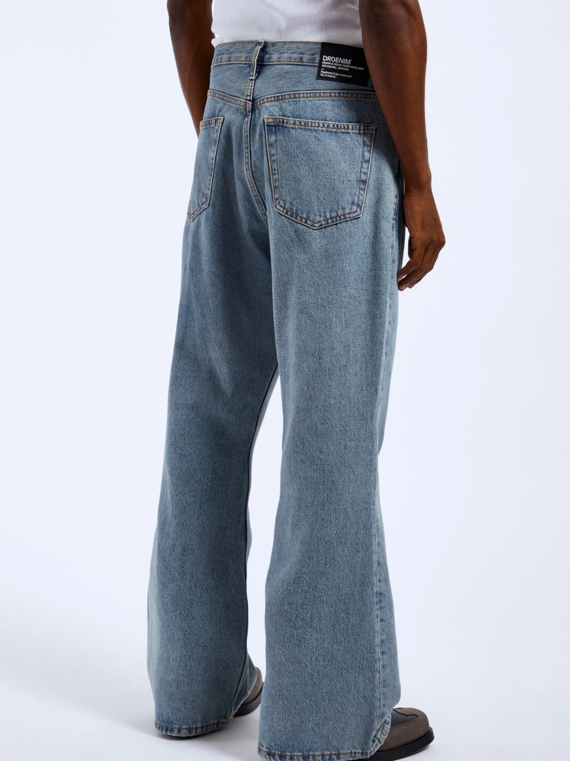 Dr. Denim Herren Jeans - Rift Wide Bootcut in light stone