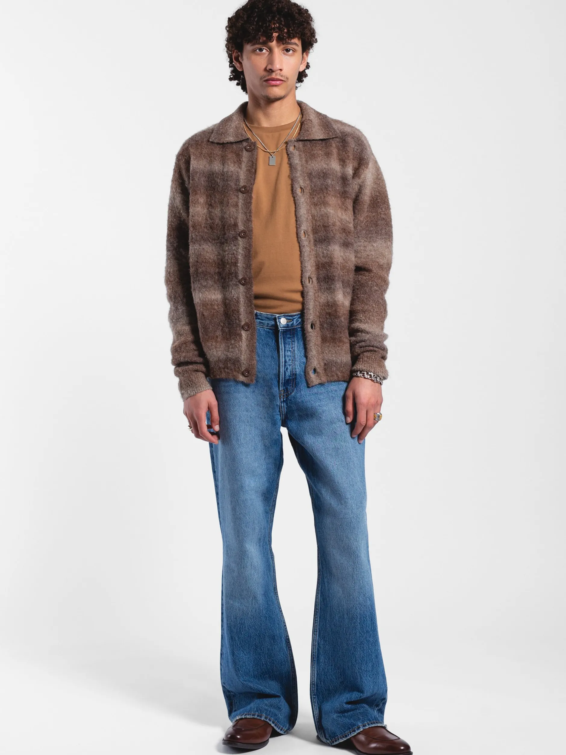 Dr. Denim Herren Jeans - Rift Wide Bootcut in medium stone