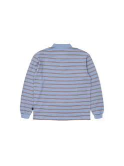 Dr. Denim Unisex Langarmshirt – Reno Polo in blau