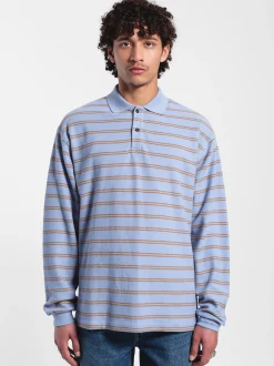 Dr. Denim Unisex Langarmshirt – Reno Polo in blau
