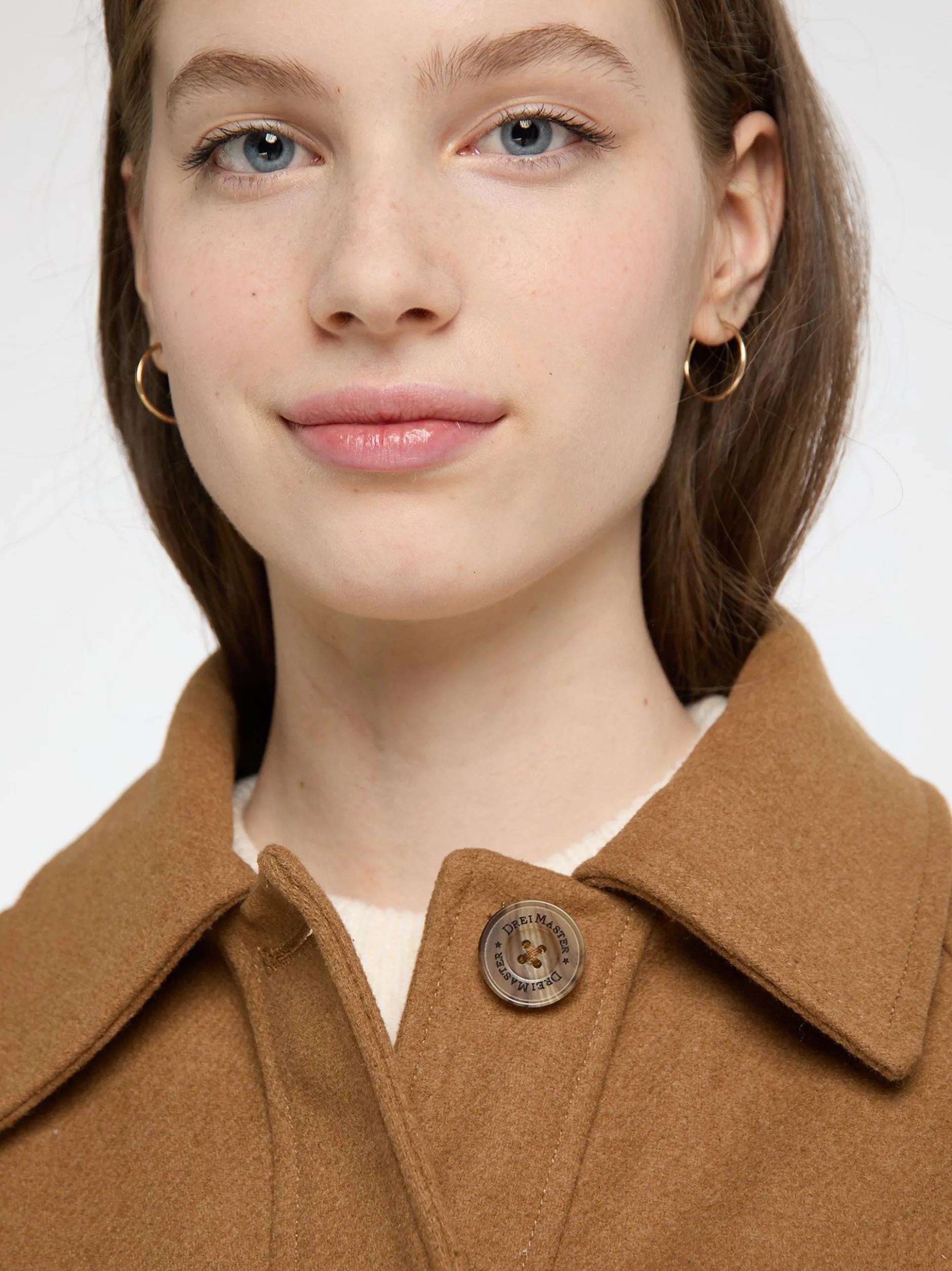 Dreimaster Damen Übergangsjacke aus Wollgemisch in braun
