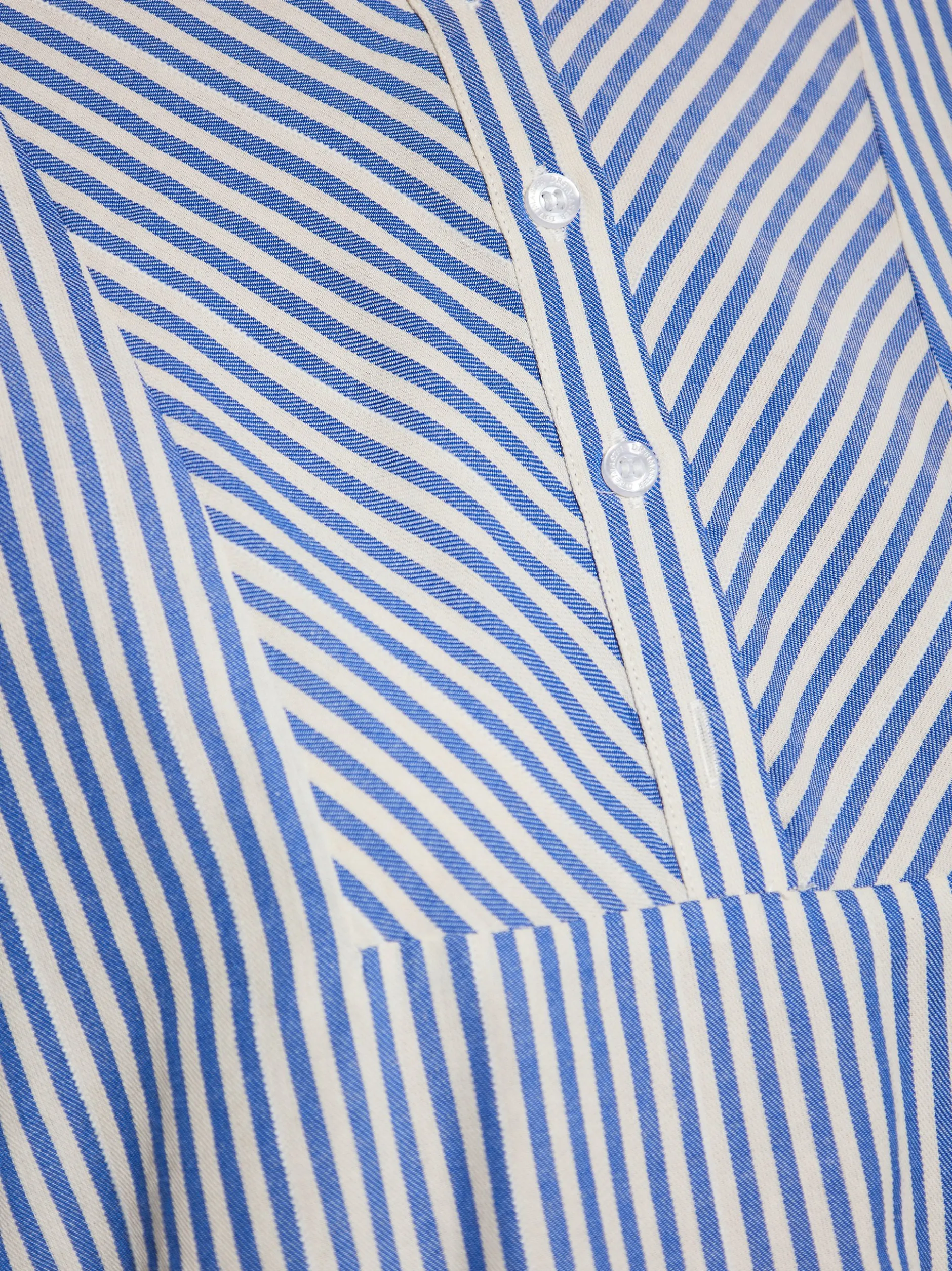 Dreimaster Damen Bluse in blau - Ausschnitt: Rundhals