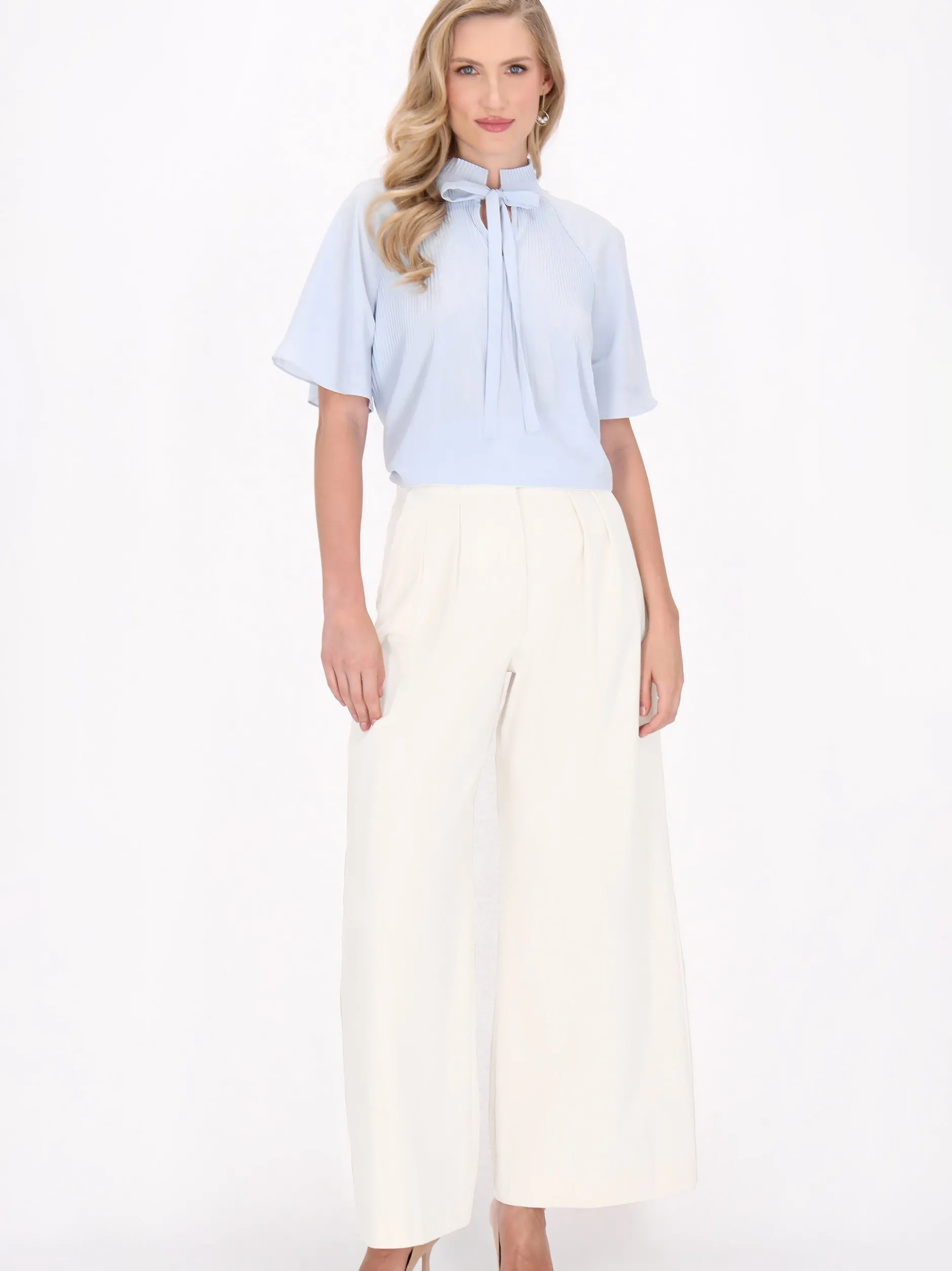 Dreimaster Damen Bluse in hellblau