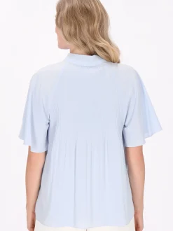 Dreimaster Damen Bluse in hellblau