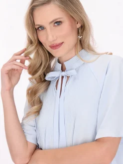 Dreimaster Damen Bluse in hellblau