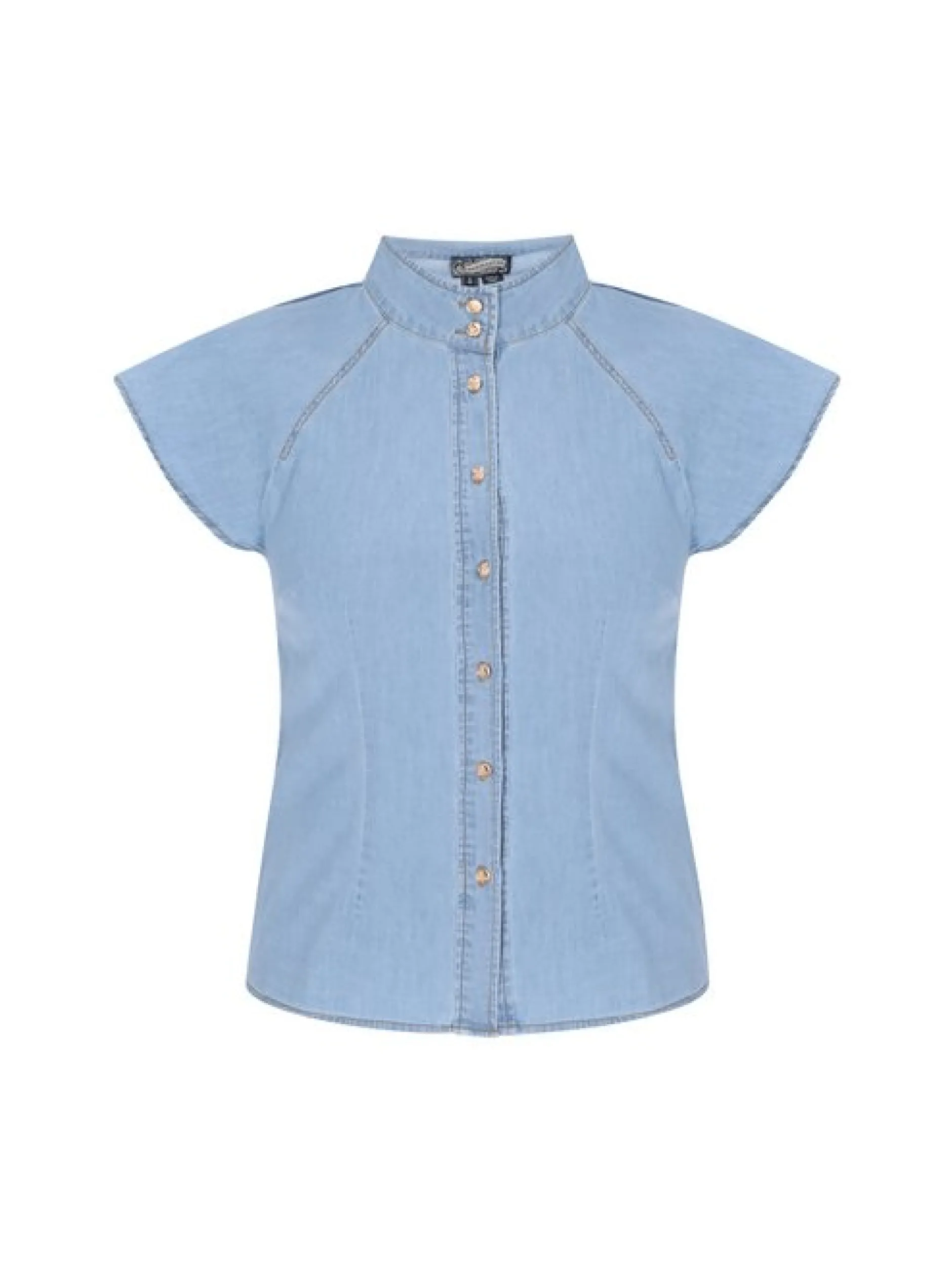 Dreimaster Damen Bluse in hellblau