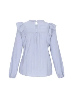 Dreimaster Damen Bluse in hellblau