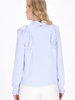 Dreimaster Damen Bluse in hellblau