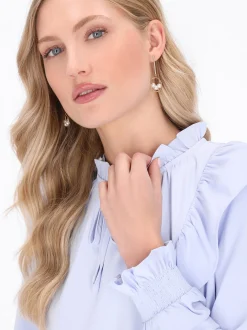 Dreimaster Damen Bluse in hellblau