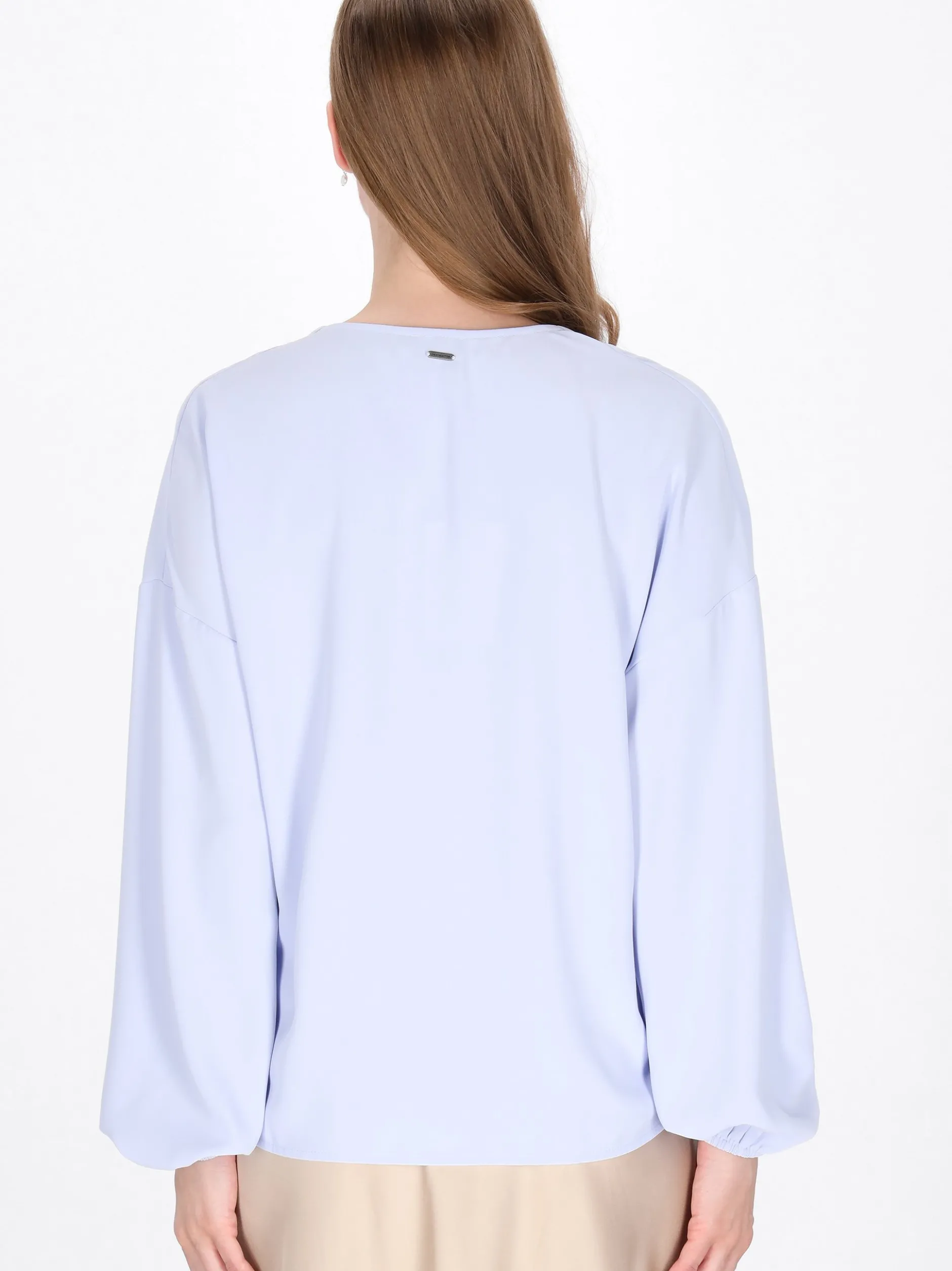 Dreimaster Damen Bluse in hellblau