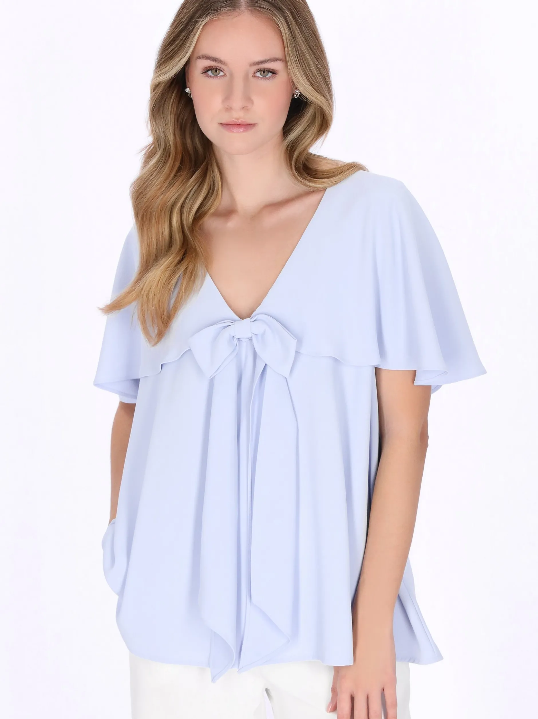 Dreimaster Damen Bluse in hellblau