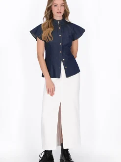 Dreimaster Damen Bluse in marine