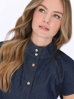 Dreimaster Damen Bluse in marine