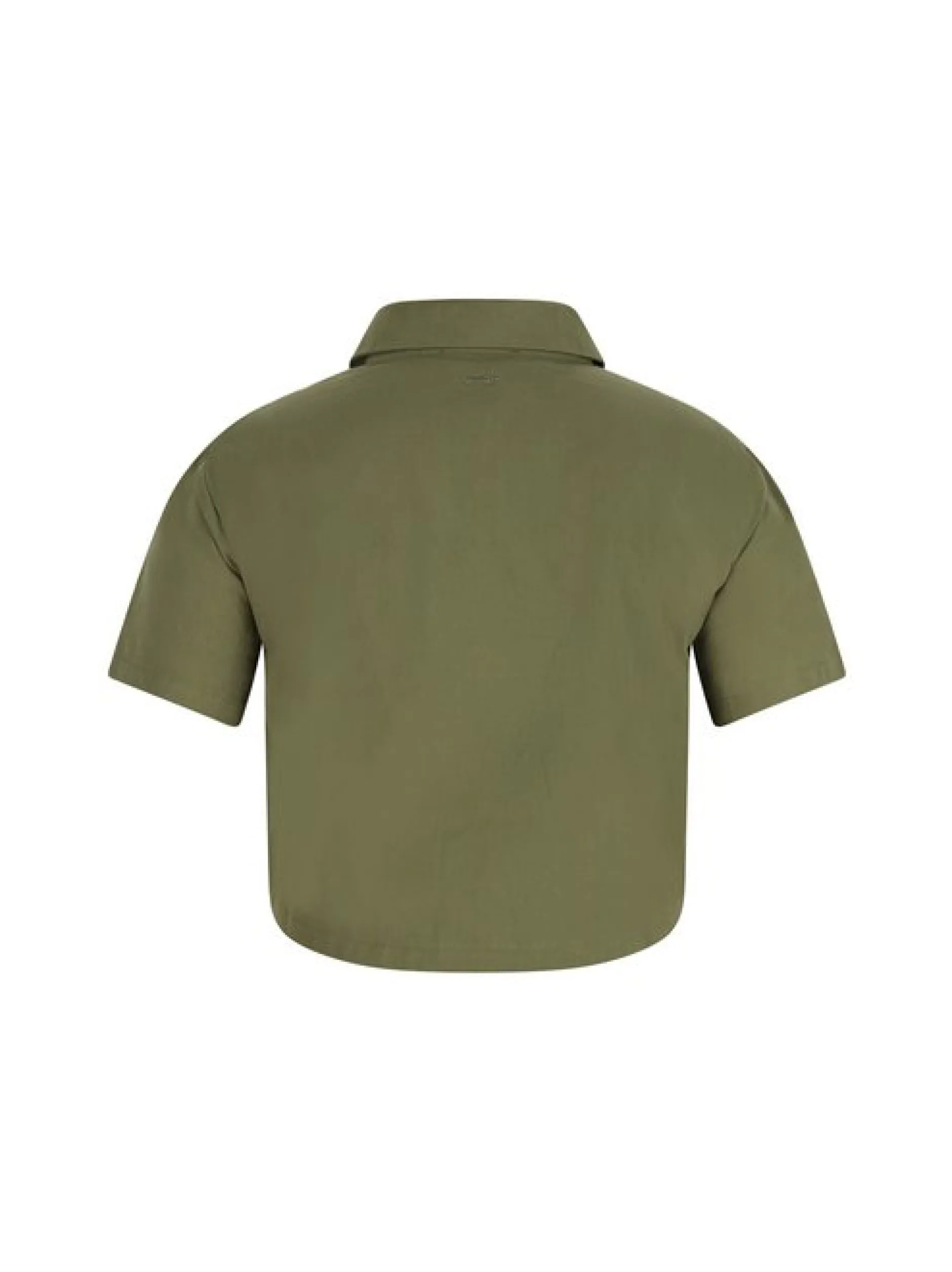 Dreimaster Damen Bluse in oliv - Ausschnitt: ohne Kragen