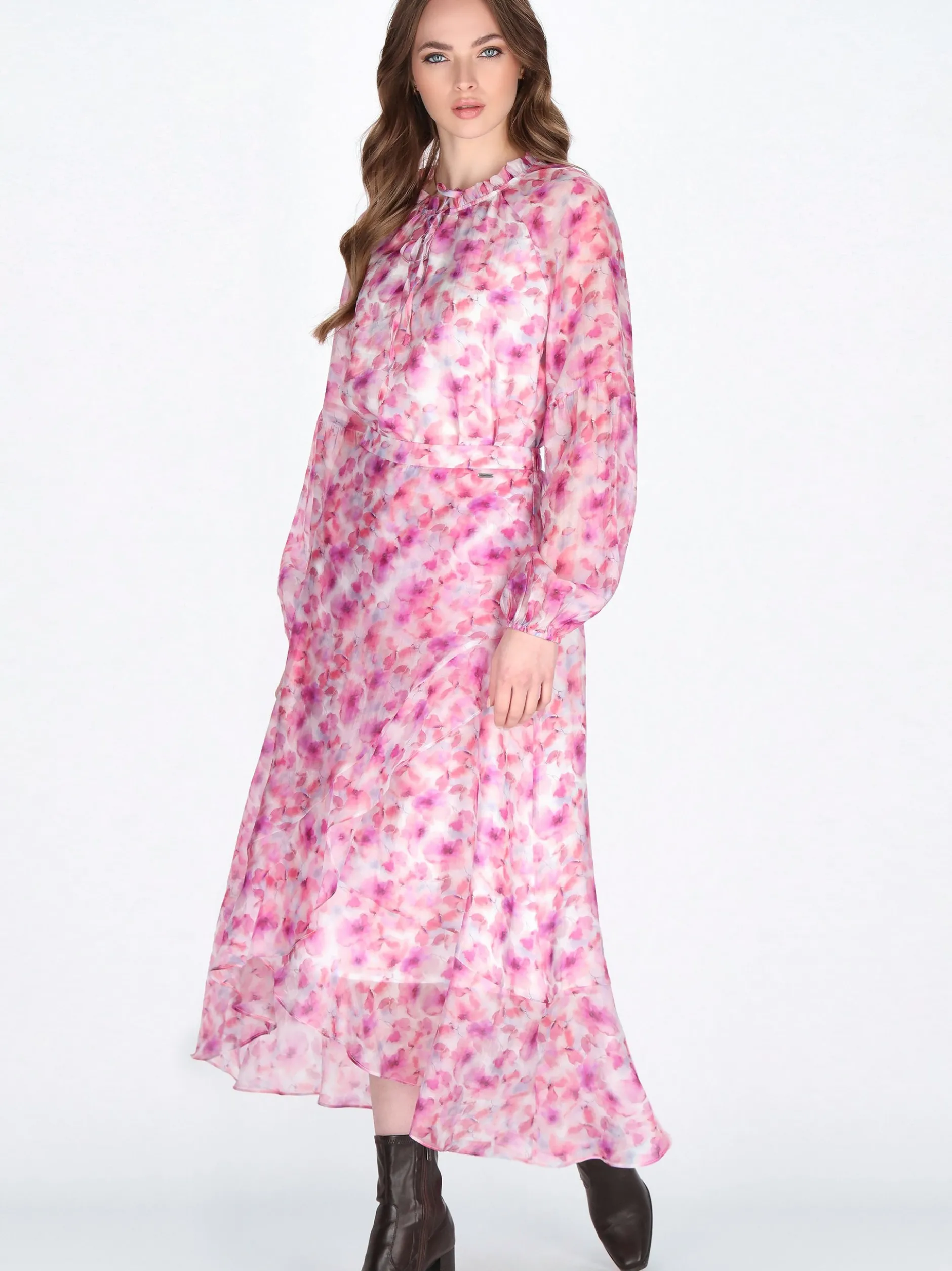 Dreimaster Damen Bluse in pink - Ausschnitt: Rundhals