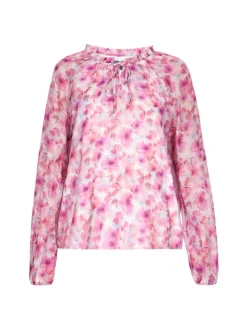Dreimaster Damen Bluse in pink - Ausschnitt: Rundhals