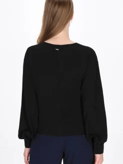 Dreimaster Damen Bluse in schwarz