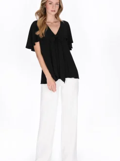 Dreimaster Damen Bluse in schwarz