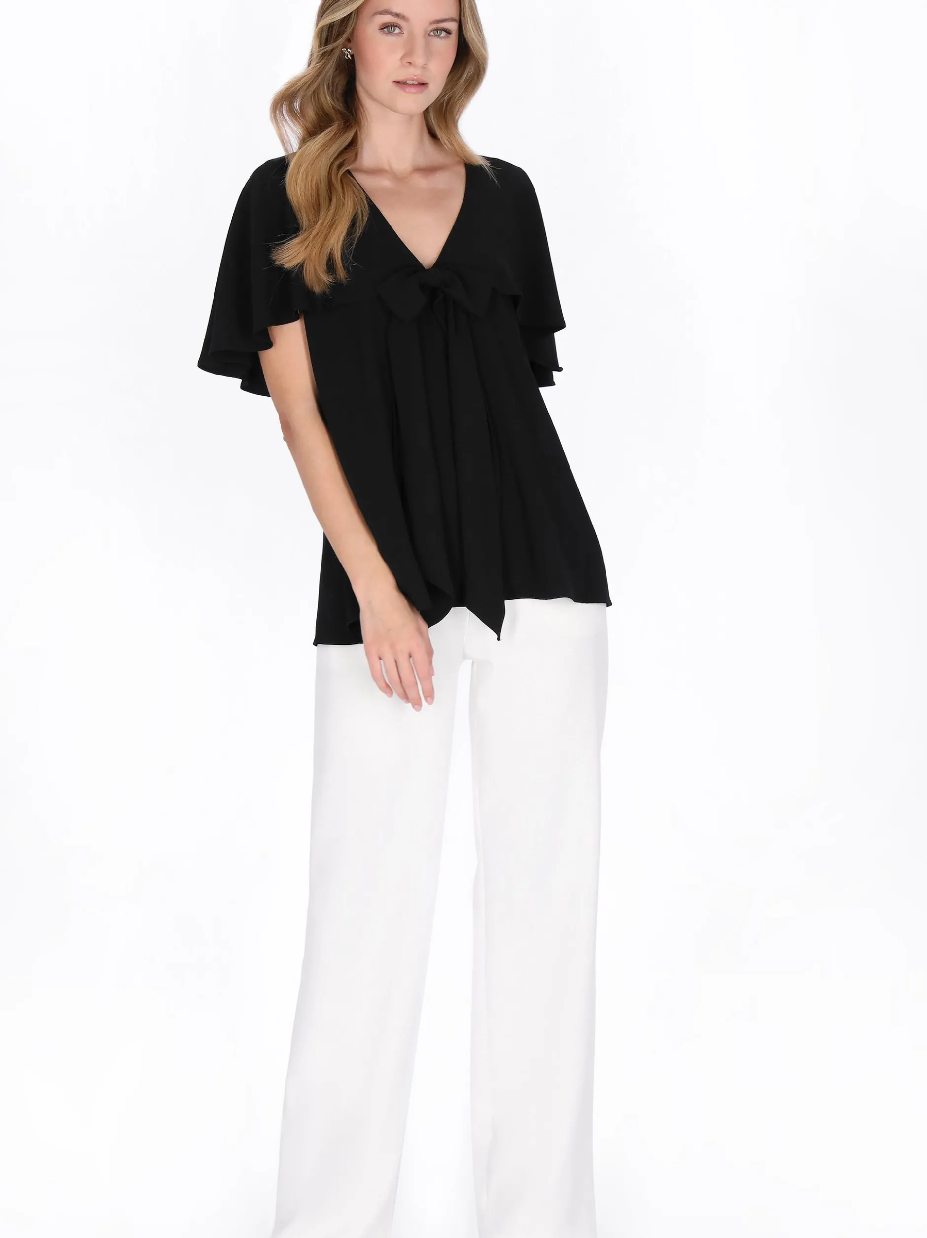 Dreimaster Damen Bluse in schwarz