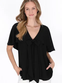 Dreimaster Damen Bluse in schwarz