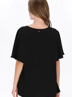 Dreimaster Damen Bluse in schwarz