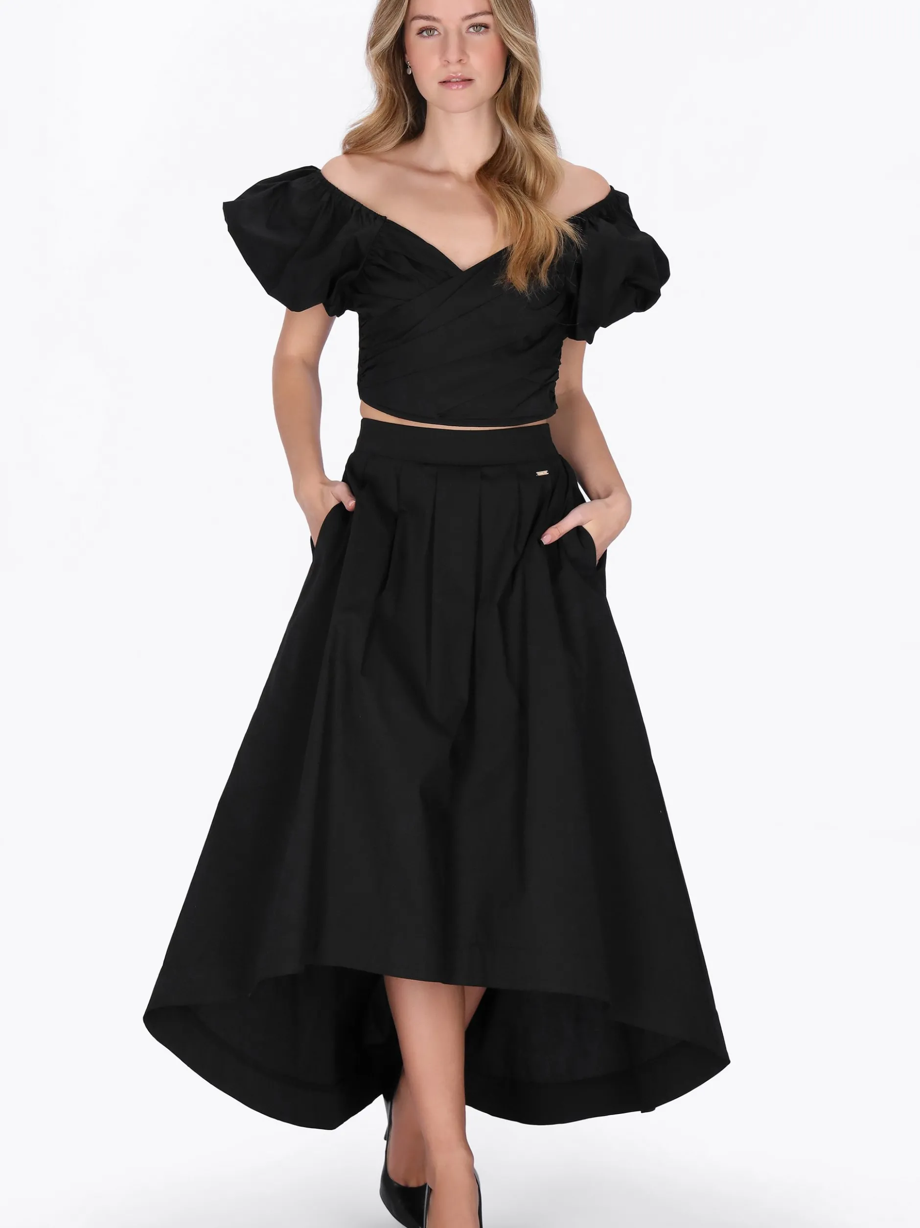 Dreimaster Damen Bluse in schwarz
