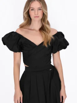 Dreimaster Damen Bluse in schwarz